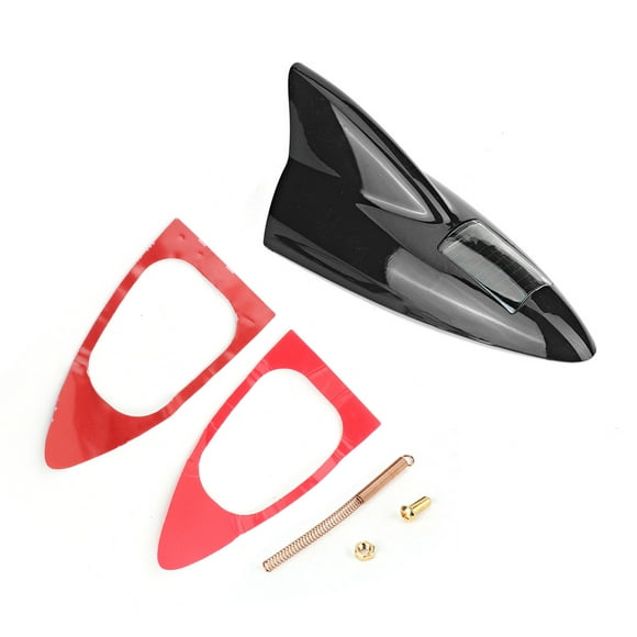 MAYUJIAA 12LED Car Solar Energy Flashing Light Shark Fin Warning Lamp Auto AccessoryBlack QM321-48264