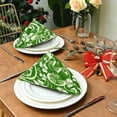 thumbnail image 3 of Coolnut St Patrick's Day Clover Cloth Napkins Set of 6, Oversized Washable Reusable Polyester Dinner Table Napkins for Family, Restaurant, Party Decor, 20 x 20 Inch, 3 of 7