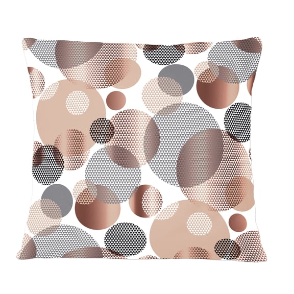 Designart Circular Abstract Retro Geometric XIII' Mid-Century Modern Throw Pillow - 12x20