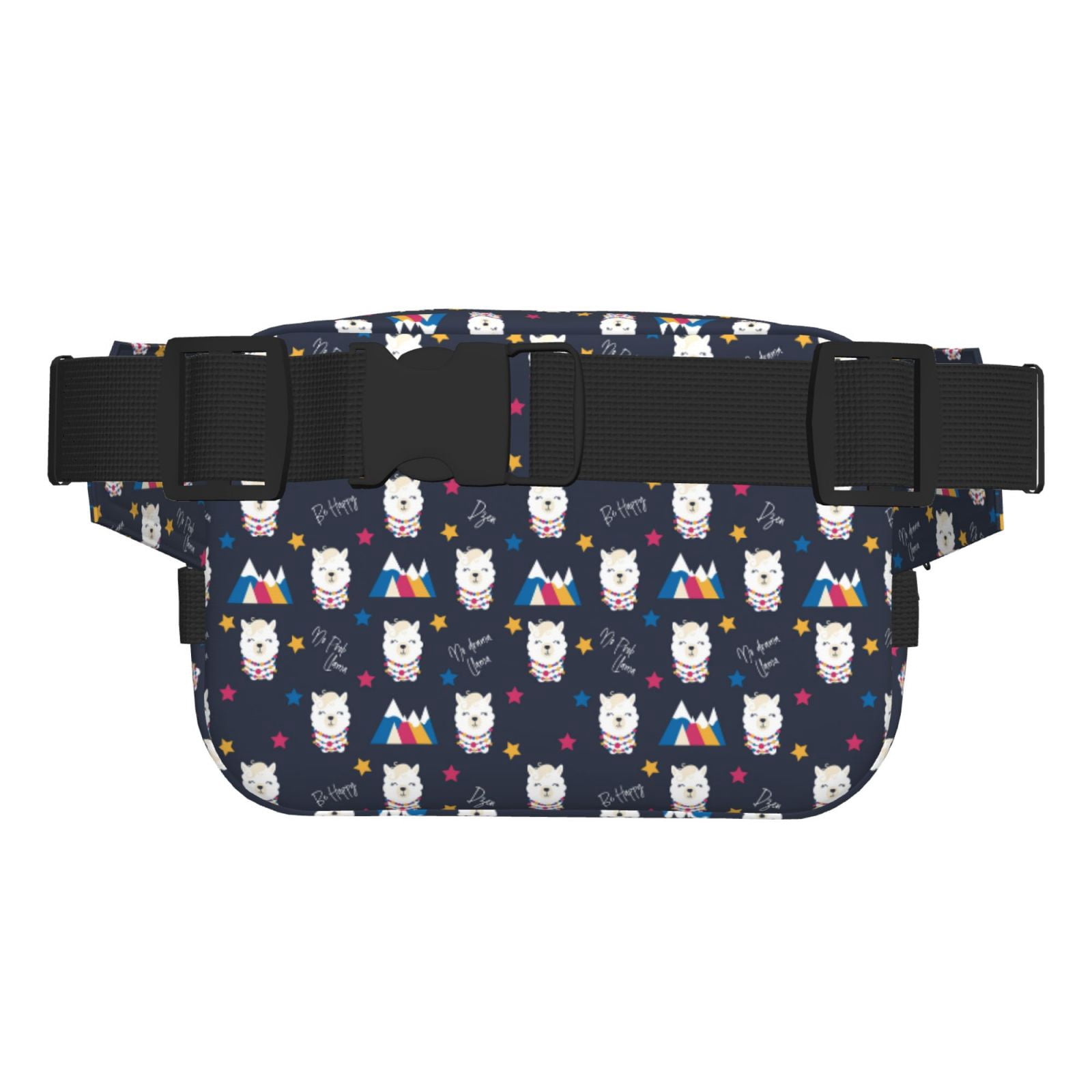 Picia Llamas 1 Print Square Double-Layer Waist Bag Mini Adjustable Waist Belt Bag Exercise Running Travel Hiking