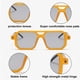 thumbnail image 3 of Gafas de sol cuadradas del tiroteo de la calle de las gafas de sol de la moda del marco del haz doble, hechas del plástico, metal, PC, 3 of 5