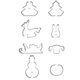 thumbnail image 1 of Juego de 8 cortadores de galletas de Navidad 3D JM Acero inoxidable RV021031-01348SDJ, 1 of 5