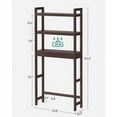 thumbnail image 4 of 3-Tier Over The Toilet Storage Bamboo Over Toilet Shelf Bathroom Storage Organizer with Adjustable Shelf, Brown, 4 of 9