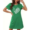 thumbnail image 5 of VgaVtl Women's Nightgowns & Sleepshirts Green Short Short Sleeve Womens Summer Nightgowns Print Sleepwear, 5 of 5