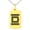 Gold, variant on Stainless Steel Letter D Initial Empire Monogram Engraved Small Rectangle Dog Tag Charm Pendant Necklace