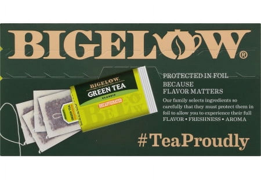 (4 Boxes) Bigelow Green Tea Decafeinated, Tea Bags, 40 Ct