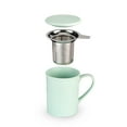 thumbnail image 5 of Pinky Up Annette Ceramic Tea Mug and Infuser, Loose Leaf Tea Cup, 12oz Mint, 5 of 6