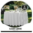 thumbnail image 5 of 12-Pack White Round Plastic Tablecloth Disposable – Size: 108 Inches – Round Plastic Table Cloths for Parties, Picnics & Formal Events, 5 of 7