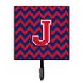 thumbnail image 1 of "Treasures Letter J Chevron Yale Blue and Crimson Leash o Key Holder CJ1054-JSH4, pequeño, multicolor" Caroline's Treasures CJ1054-JSH4, 1 of 1