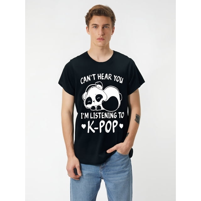 Can't hear you I'm listening to Kpop Merch K-pop Merchandise T-Shirt Tee For Adult, Men, Women, Teen, Teenager, Adolescent, Youth