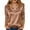 Khaki #005, variant on Women's Silk Satin Blouse Dressy Casual V Neck 3/4 Length Sleeve Tops Business Work Shirts Khaki M