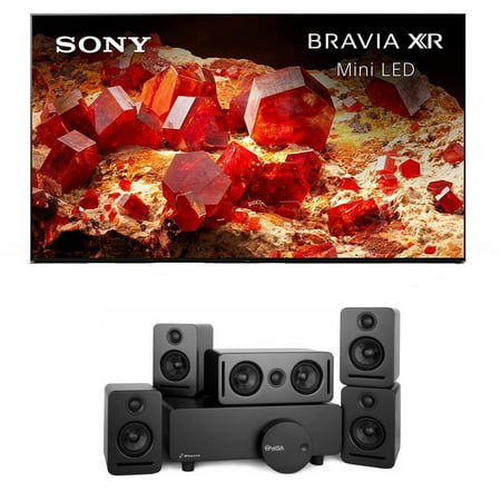 Sony XR75X93L 75" 4K Mini LED Smart Google TV with PS5 Features with a Platin MONACO-5-1-SOUNDSEND 5.1 Sound System with WiSA Transmitter (2023)