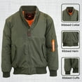 thumbnail image 3 of Men's Heavyweight MA-1 Bomber Flight Jacket, 3 of 5
