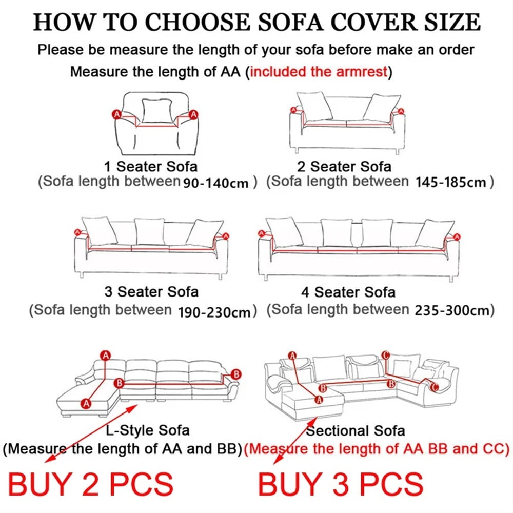 Sofa Cover For Living Room Elastic Thick Waterproof Sofa Cover 1/2/3/4 Seater L-shaped Corner Sofa Cover