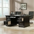 thumbnail image 3 of Sauder Palladia Engineered Wood Executive Desk in Wind Oak Finish, 3 of 10