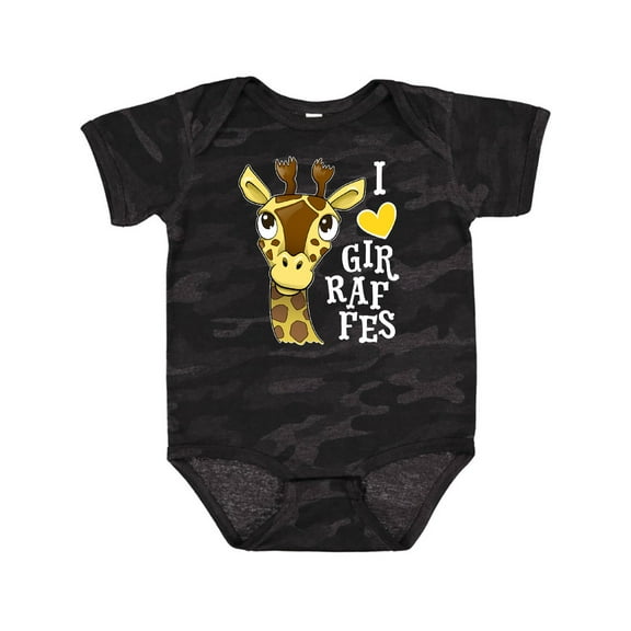 Inktastic I love Giraffes Boys or Girls Baby Bodysuit