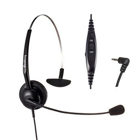 2.5mm Telephone Headset Mono with Noise Cancelling Microphone for Panasonic Yealink AVAYA Cisco Ericsson-LG Polycom