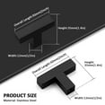 thumbnail image 2 of 12 Pack knobelite Black Stainless Steel Square Corner Bar Cabinet Door Handles Drawer Pulls Knobs 1/2 in Width Single Hole T Knob, 2 of 6