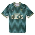 thumbnail image 2 of Men's Authmade x NBA Green Milwaukee Bucks Soccer Kit Fashion Jersey, 2 of 7