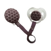 Velvet Polka Dot Pacifier & Clip Set