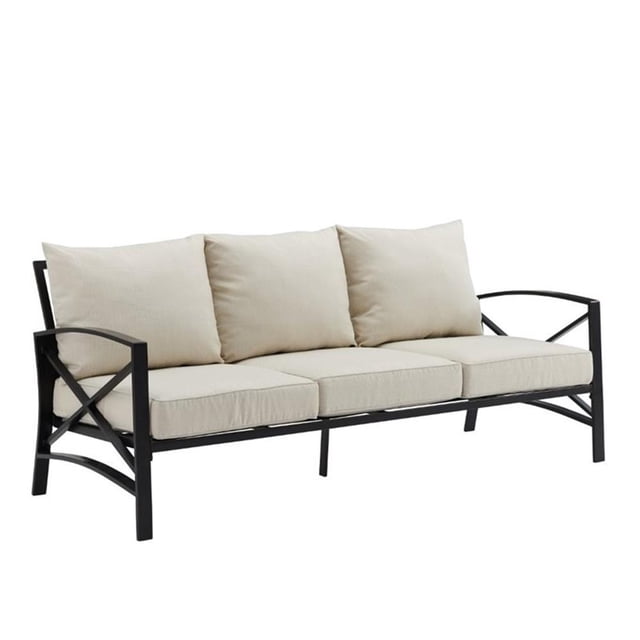 Crosley Furniture Canapé d'Extérieur en Métal Kaplan, Couleur Avoine/bronze Huilé