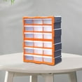 thumbnail image 6 of Mornei Drawers Storage Cabinet Organizer Container Wall Mounted Practical Tools Box for Orange 18 Drawers, 6 of 9