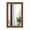Brown, variant on Rustic Wall Mirror 24x36, Solid Wood Frame, Farmhouse Decorative Mirror for Living Room & Bedroom, Rectangle Beaded Mirror for Entryway, Easy Install