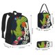 thumbnail image 2 of Disketp Dinosaur Basketball Player Mochila Estampada de Gran Capacidad con Lonchera y Estuche, Set de 3 Piezas para Estudiantes, 2 of 7