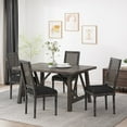 thumbnail image 2 of Noble House Beckstrom Indoor Wood Dining Chair, Set of 4, Black, Gray, 2 of 11