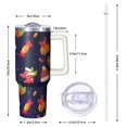 thumbnail image 2 of 40oz Xmas Tumbler with Lid and Straw, Stainless Steel Cup with Handle Classic Red and Green Plaid Travel Mug, Christmas Gifts, 2 of 4
