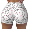 thumbnail image 2 of Honeii Alpacas and Hearts Print Women's Workout Shorts, Gym Shorts for Active Wear, Sports Shorts,Women's Running Shorts,Quick Dry Athletic Shorts-Medium, 2 of 8