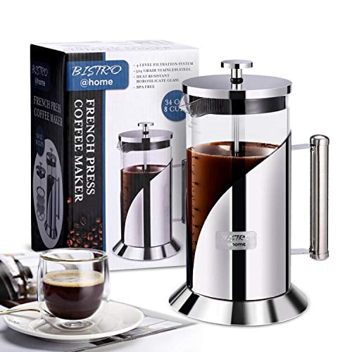 French Press Coffee Maker - 304 Grade Stainless Steel Coffee Maker - 4
