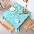 thumbnail image 5 of Square Tablecloth, Waterproof Polyester Table Cover, Wrinkle Resistant & Washable Fabric for Dining, Kitchen, Picnic, 52x52in(132x132cm), Liquid & Marble Print, 5 of 6