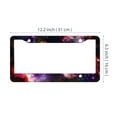 thumbnail image 2 of WIRESTER Set 2pcs 6" x 12" Auto Drive License Plate Frame Cover - Red Cosmo Nebula Galaxy, 2 of 6