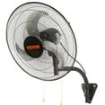 thumbnail image 2 of 20 Inch Commercial Wall Fan, High Velocity 4650 CFM, 3-Speed, Oscillating, for Warehouse/Patio, Black, ETL Approved, 2 of 7