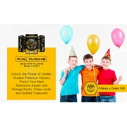 PalPacks Golden Pokemon Trading Card Mystery Box | Graded 8+ Card | Sealed Booster Pack | 25+ Cards