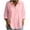 Pink, variant on BLVB Womens 3/4 Sleeve Tops V Neck Cotton Linen Peplum Blouse Button Collared Shirts for Women Business Casual