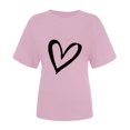 thumbnail image 4 of Diufon Hauts de la Saint-Valentin pour Femmes Tunique Décontractée à Manches Courtes Col Rond Chemisier Imprimé Graphique Mignon Tendance, 4 of 6