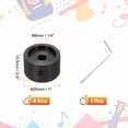 thumbnail image 2 of Uxcell Aluminium Potentiometer Knob, Universal Top Hat Knob Volume Tone Control Knob with Set Screw for Guitar Bass Black, 2 of 6