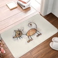 thumbnail image 5 of Bingfone Brown Cat Cartoon Door Mat 16"X24" Front Entrance Non-Slip Low Profile Washable For Entryway, 5 of 9