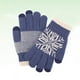 thumbnail image 5 of FELTECHELECTR Guantes de punto gruesos de jacquard para pantalla táctil, cálidos, resistentes al viento y antideslizantes para exteriores (azules), 5 of 6