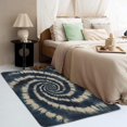 thumbnail image 3 of Tie Dye Rugs for Girls Room - Washable Rugs Tie Dye Rug & Home Decor, 2x3 Area Rug, Psychedelic Tie Dyed Rugs for Entryway, Non Slip Low Pile Small Indoor Door Mat, Navy Blue and Beige Carpet, 3 of 7