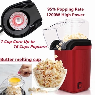 Roosevelt Popcorn Machine with Cart and 8 Ounce Kettle - Red