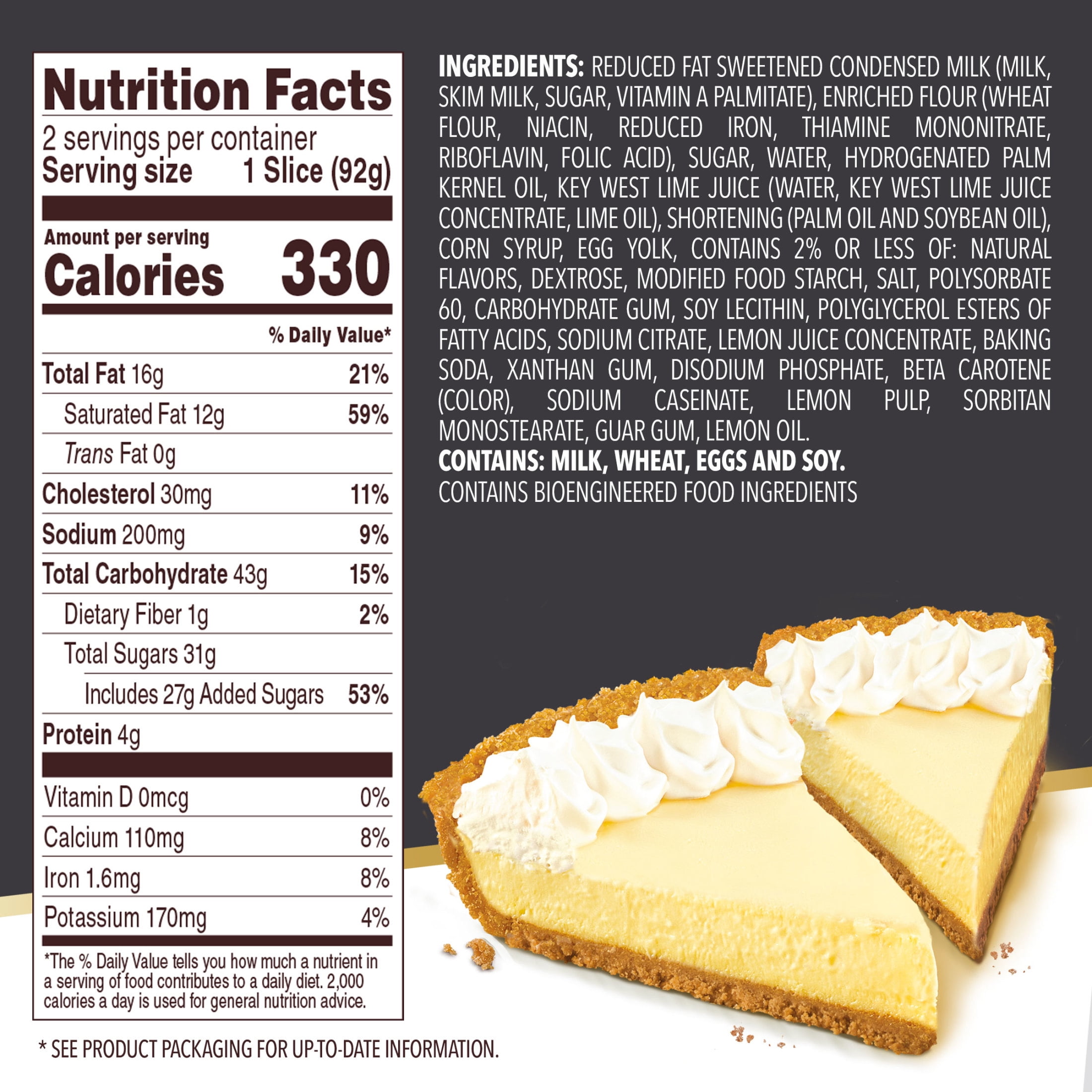 Edwards Singles Desserts Frozen Key Lime Pie Slices, 6.5 oz 2 Pack