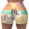 thumbnail image 2 of Lsque Bluey Pattern High Waisted Biker Shorts for Women-Tummy Control Fitness Athletic Workout Running Yoga Gym Shorts,Moisture-Wicking-Small, 2 of 9