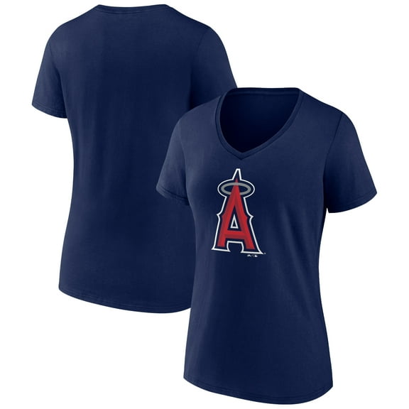 Women's Navy Los Angeles Angels Secondary Color Primary Logo T-Shirt
