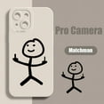 thumbnail image 5 of Funda de teléfono de dibujos animados Matchman para iPhone 11, 12, 13, 14, 15 Pro Max, XR, XS, X, 7, 8 Plus, SE 2020, a prueba de golpes, cubierta de silicona TPU suave mate, 5 of 5