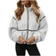 thumbnail image 2 of HongQid Womens Coat Casual Lapel Full Zip Fleece Jacket Long Sleeve Oversized Warm Winter Outwear with Pockets, 2 of 9