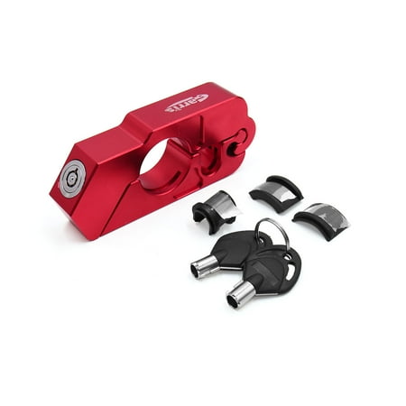 Brake Lever Grips - Red Motorcycle Handlebar Brake lever Grip Security Anit Theft Lock w 2 Key