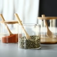 thumbnail image 5 of 2 Sets Glass Jar Sugar Holder Containers for Countertop Seasoning with Lid Bowl Handy Jars, 5 of 6